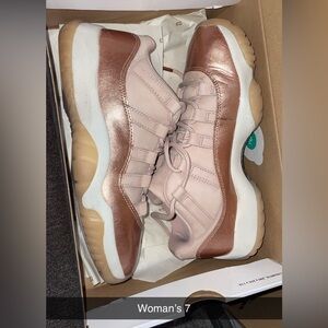 Rose gold Jordans, womans size 7